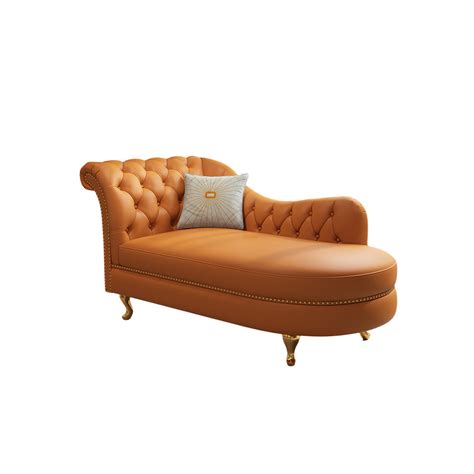 rosdorf park shyla leather chaise lounge wayfair