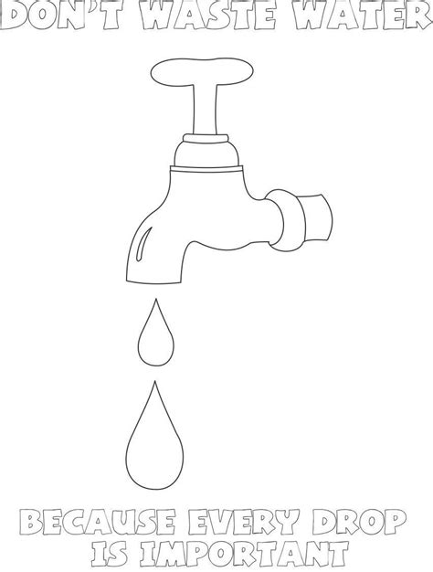 water conservation  kids coloring pages coloring home