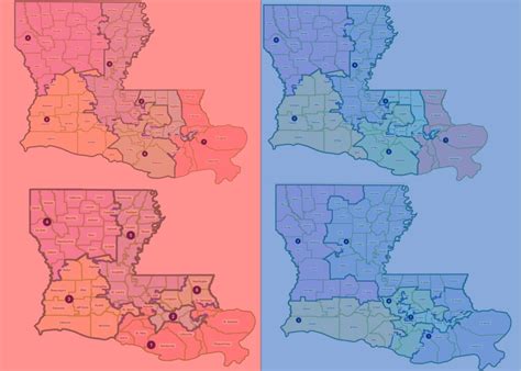 maps  louisiana legislature     congressional