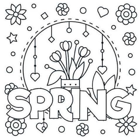 simple  beautiful spring coloring pages coloring pages