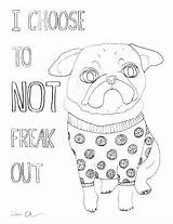 Pug Coloring Pages Baby Pugs Sheets Getcolorings Visit Adult Color Cute sketch template