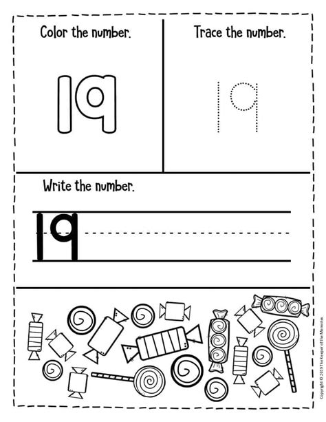 number  writing counting  identification printable number