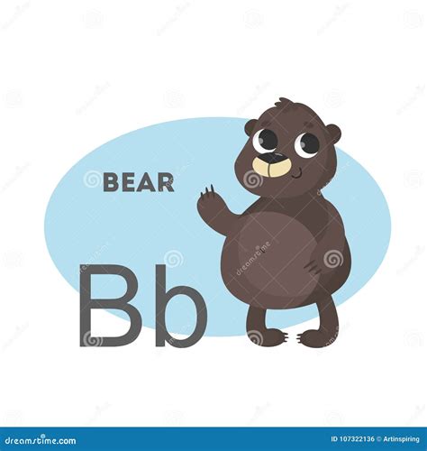 bear  alphabet stock vector illustration  book