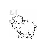 Letter Lamb Coloring Pages Alphabet Sentence Only Color Lamp sketch template