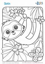 Sloth Sloths Faultier Mobi Kidsacademy Arbeitsblatt Malvorlage sketch template