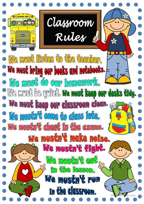 follow rules school school rules activities kindergarten