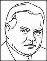 Coloring Hoover Herbert Presidents sketch template