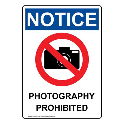 portrait osha photography prohibited sign  symbol onep