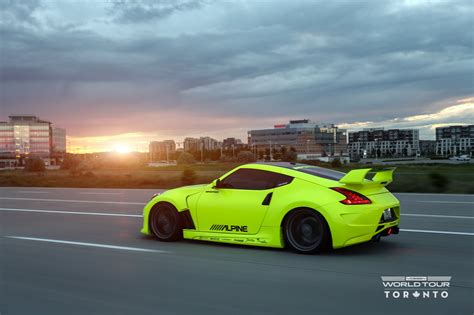 visual styling tweaks  neon green nissan  fitted  vossen rims caridcom gallery