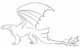 Toothless Coloring Fury Night Dragon Pages Lineart Kids sketch template