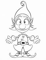 Elf Coloring Color Printable Pages Popular sketch template