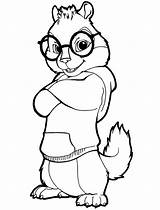 Coloring Alvin Chipmunks Pages Squeakquel Popular sketch template