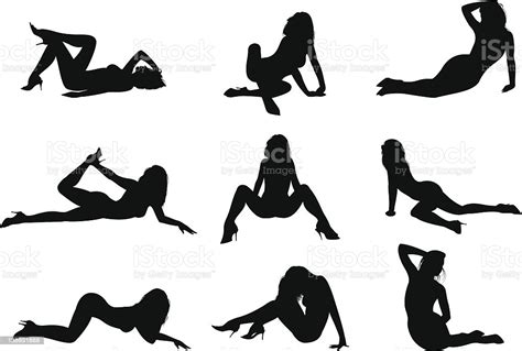 silhouette sexy girl part two stock vector art and more