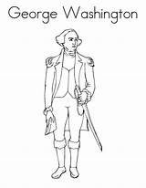 Coloring Washington George Pages Sheets Kids Standing sketch template