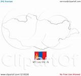 Flag Mongolia Outline Illustration Map Clipart Royalty Vector Perera Lal sketch template