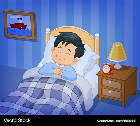 Cartoon Sleeping In Bed