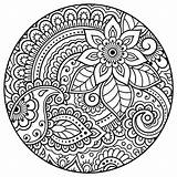 Antistress Adults Doodle Mandala Patterns sketch template