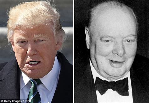 president trump frowns    winston churchill daily mail