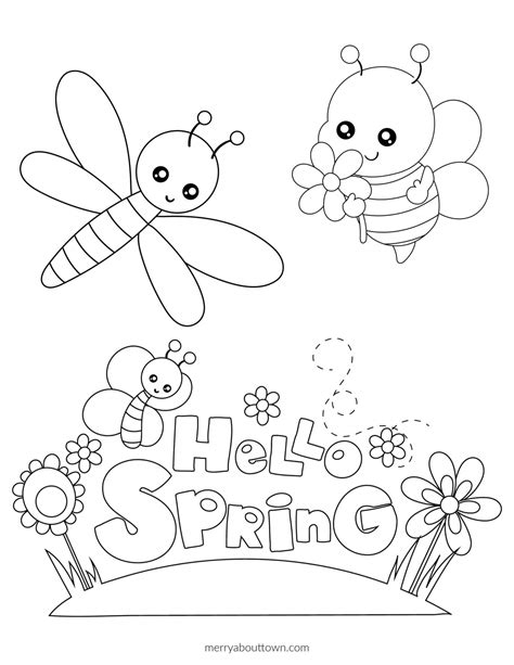 spring color pages printable  spring coloring pages  adults