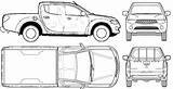 Mitsubishi L200 Cab Double Blueprints 2006 Car Cub Suv Size Top Outlines Templates Cars Topworldauto sketch template