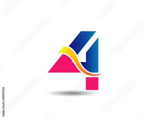 abstract number  logo symbol icon vecteur stock adobe stock