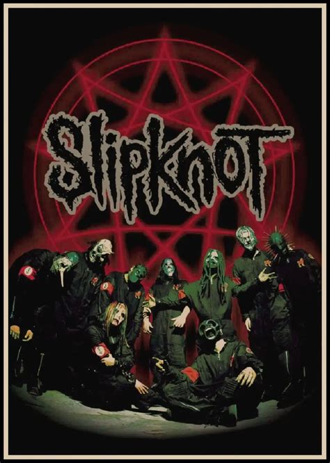 slipknot heavy metal poster rock band kraft paper posters bar poster