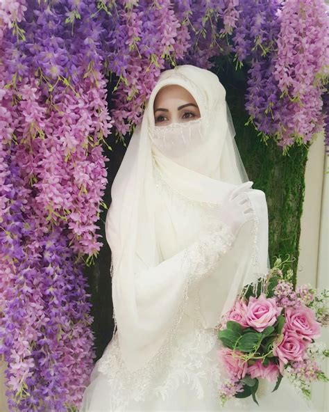 A Woman Wearing A Beautiful Niqab On Her Wedding Day