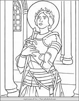 Coloring Thecatholickid Catholic Saints Cnt France sketch template