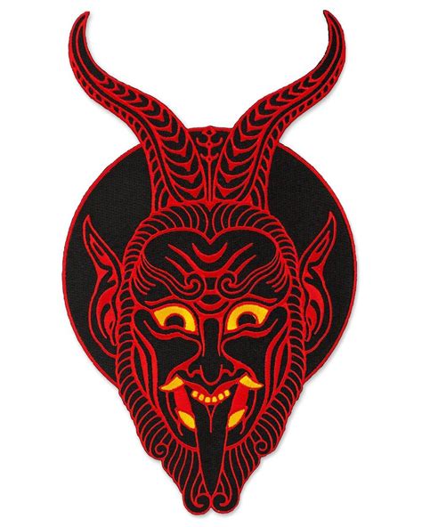 krampus demon large  patch patches jacket pin  patches screen