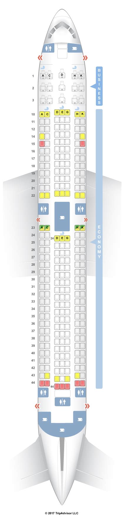 Thomson Boeing 767 Passenger Seating Chart