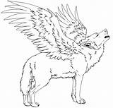 Wolves Winged Getcolorings Fantasy Getdrawings Wolfman Werewolf Crafter Gacha Cried Everfreecoloring sketch template