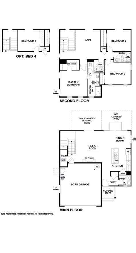 richmond homes coral floor plan floorplansclick