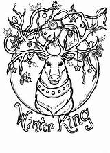Coloring Pages Yule Pagan Printable Winter Holiday Wiccan Colouring Books Adult Book Da Color Christmas Witchcraft Stuff Salvato Xx Ord1 sketch template