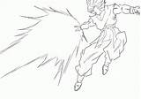 Goku Coloring Saiyan Super Ssj Blast Pages Drawing Gohan Dragon Ball Line Ssj4 Para Colorear Bros Dibujos Deviantart Comments Coloringhome sketch template