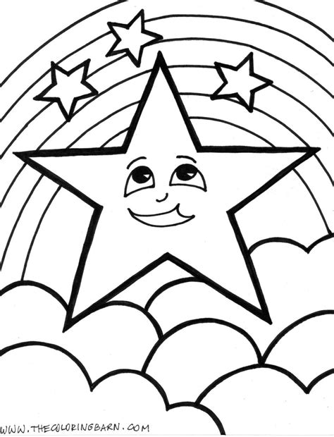 star coloring page ethans birthday pinterest preschool projects