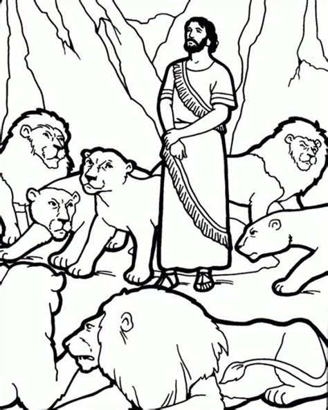 daniel   lions den picture coloring page netart biblical art