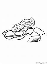 Peanut Coloring Pages Butter Peanuts Drawing Bread Color Getdrawings Getcolorings sketch template