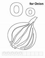 Onion Coloring Letter Pages Alphabet Handwriting Practice Color Printable Kids sketch template