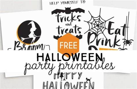 halloween printable signs invitations     fabulously
