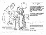 Coloring Colonial Pages Butter Life Worksheet Pioneer Churning Clipart Printable Curated Reviewed Library Popular Template sketch template
