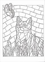 Mosaic Coloring Pages Animal Color Number Kids Mystery Animals Cat Print Printable Butterfly Glass Stained Mosaics Patterns Getdrawings Getcolorings Books sketch template
