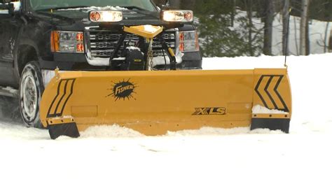fisher snowplows xls winged snow plow youtube