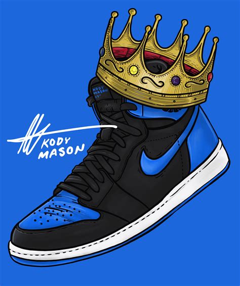 sneaker art jordan royal  royal blue  kody mason sneaker