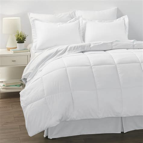 noble linens  piece bed   bag bedding set king white walmart