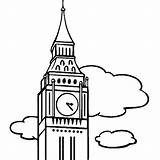 Ben Coloring Big Clock Pages London Tower England Drawing Clip Clipart Famous Outline Landmarks Places Color Thecolor Amazing Colouring Netart sketch template