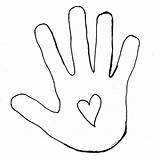 Hand Outline Handprint Clipart Hands Print Coloring Clip Blank Drawing Child Cliparts Left Pages Right Finger Clipartbest Clipartmag Computer Designs sketch template