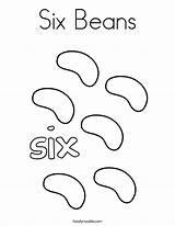 Coloring Beans Six Number Trace Noodle Write Twisty Popular Outline Twistynoodle sketch template