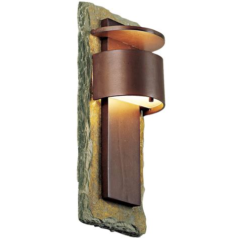 possini euro coppered arch indoor outdoor led wall sconce light