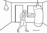 Ausmalbilder Boxen Boxer Ausmalen Kampfsport sketch template