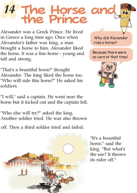 grade  reading lesson  myths  legends  horse   prince